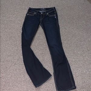 Silver Jeans, dark, boot cut. Like new!Hardly worn